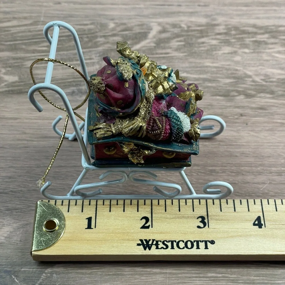 Christmas Tree Ornaments Set of 2 Melting Snowman and Sleigh Festive Decoration‎